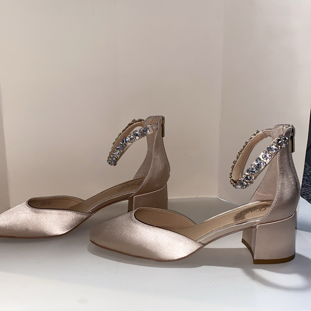 Prom, wedding, rhinestone block heel